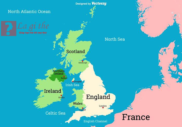 bản đồ UK - Britain và các bang