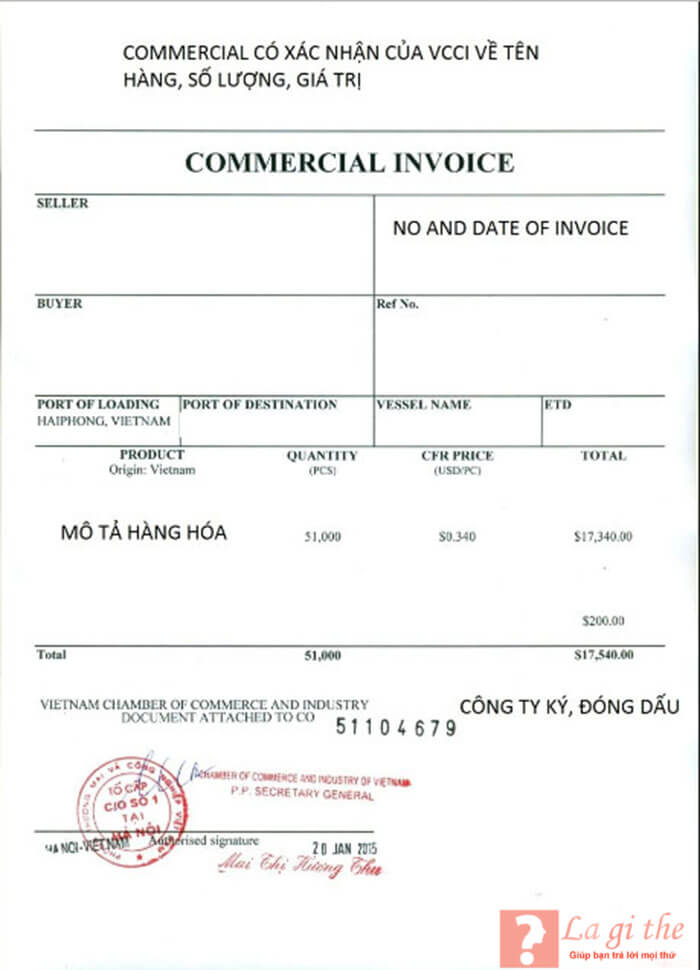 commercial invoice
